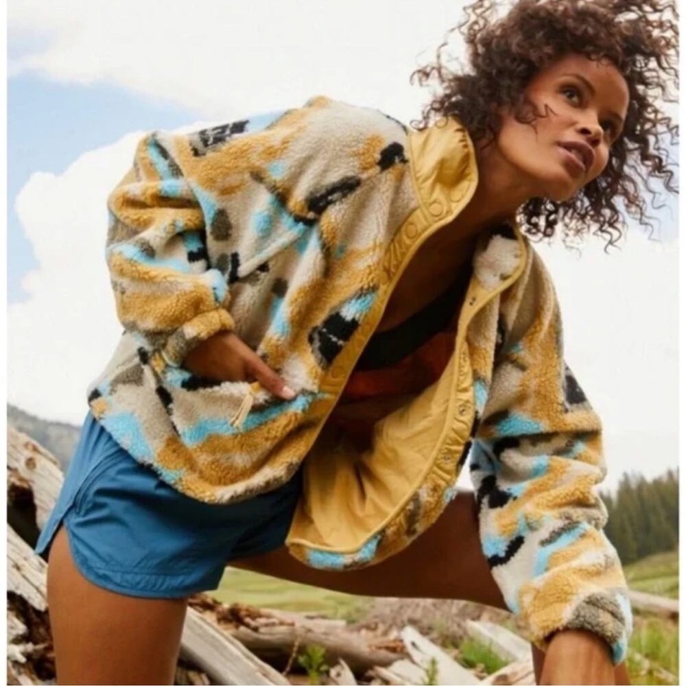 Free People Multicolor Teddy Jacket